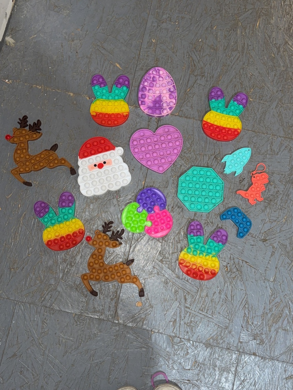 Rainbow Bunny & Holiday Pop-It Fidget Toy Set